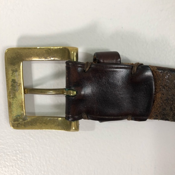COACH Leather Belt with Brass Buckle - Picture 4 of 10